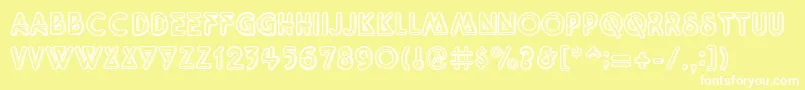 QuarkNeonRegular Font – White Fonts on Yellow Background