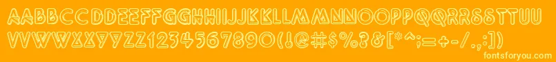 QuarkNeonRegular Font – Yellow Fonts on Orange Background