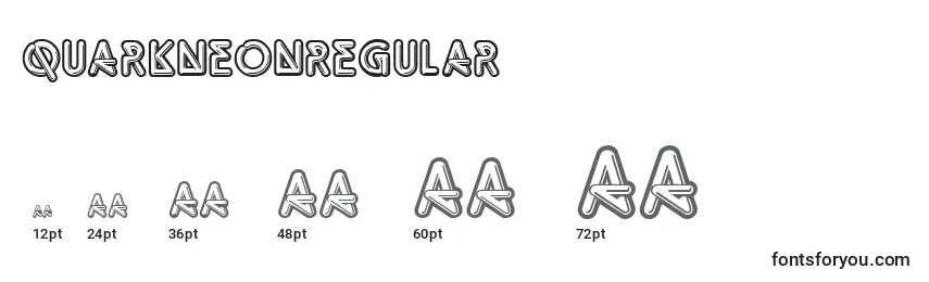 Größen der Schriftart QuarkNeonRegular