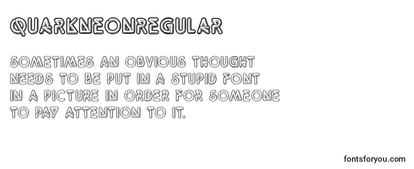 Review of the QuarkNeonRegular Font
