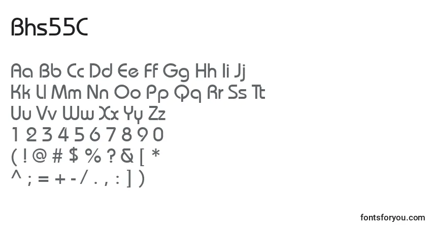 Шрифт Bhs55C – алфавит, цифры, специальные символы
