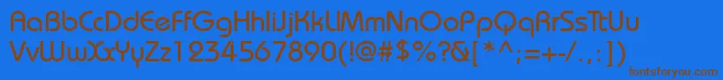 Bhs55C Font – Brown Fonts on Blue Background