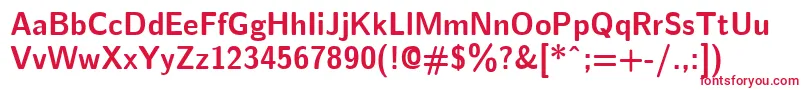 EmilBold Font – Red Fonts on White Background