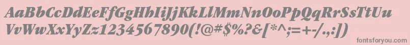 ItcgaramondstdUltnarrowita Font – Gray Fonts on Pink Background