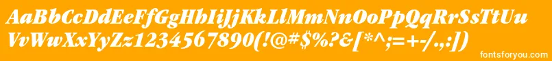 ItcgaramondstdUltnarrowita Font – White Fonts on Orange Background