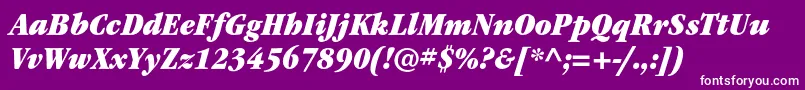 ItcgaramondstdUltnarrowita Font – White Fonts on Purple Background