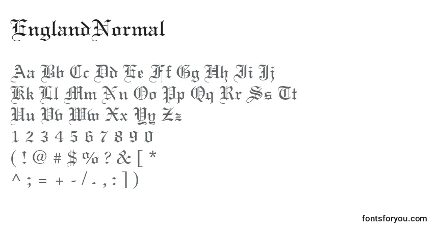 Schriftart EnglandNormal – Alphabet, Zahlen, spezielle Symbole