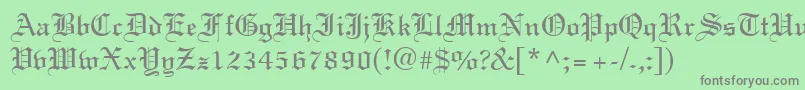fuente EnglandNormal – Fuentes Grises Sobre Fondo Verde