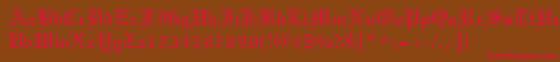 EnglandNormal Font – Red Fonts on Brown Background