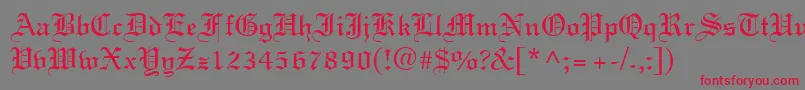EnglandNormal Font – Red Fonts on Gray Background