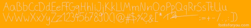 More about PhitradesignHandwrittenThin Font PhitradesignHandwrittenThin Font – Pink Fonts on Orange Background