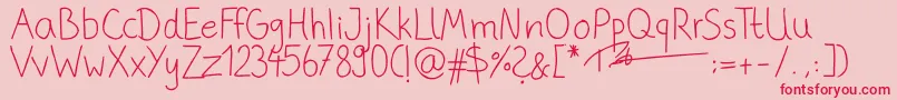 Weitere Informationen zur PhitradesignHandwrittenThin-Schriftart PhitradesignHandwrittenThin-Schriftart – Rote Schriften auf rosa Hintergrund