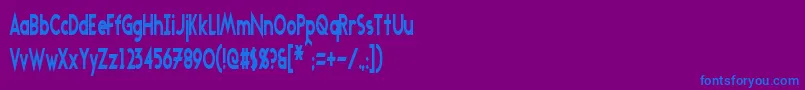 TransmetalsCondensed Font – Blue Fonts on Purple Background