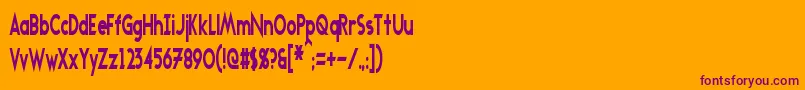 TransmetalsCondensed Font – Purple Fonts on Orange Background