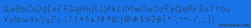 Fattypants Font – Black Fonts on Blue Background