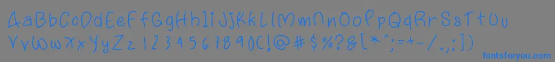 Fattypants Font – Blue Fonts on Gray Background