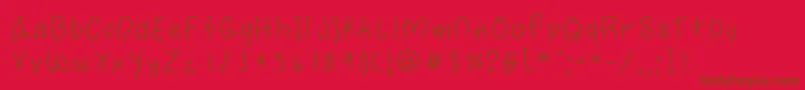 Fattypants Font – Brown Fonts on Red Background