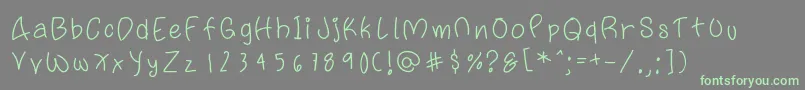 Fattypants Font – Green Fonts on Gray Background