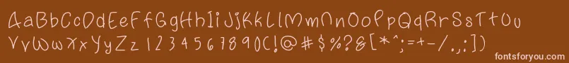 Fattypants Font – Pink Fonts on Brown Background