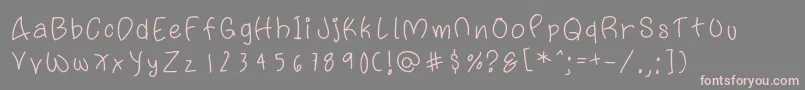 Fattypants Font – Pink Fonts on Gray Background