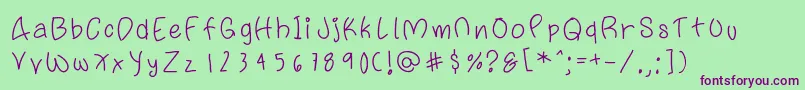 Fattypants Font – Purple Fonts on Green Background
