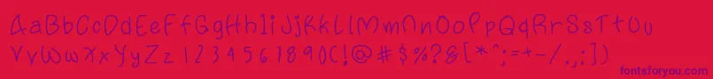 Fattypants Font – Purple Fonts on Red Background