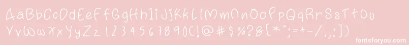Fattypants Font – White Fonts on Pink Background