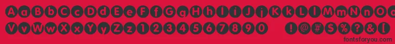 Folkscirclenegative Font – Black Fonts on Red Background