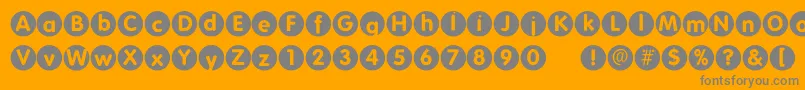 Folkscirclenegative Font – Gray Fonts on Orange Background