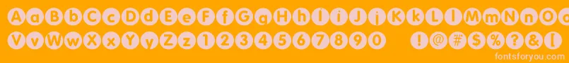 Folkscirclenegative Font – Pink Fonts on Orange Background