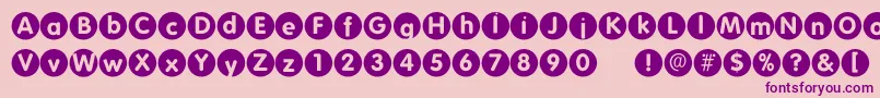 Folkscirclenegative Font – Purple Fonts on Pink Background