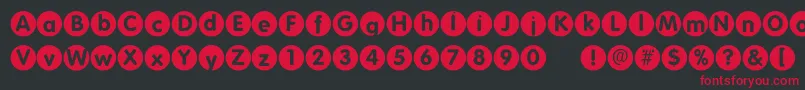 Folkscirclenegative Font – Red Fonts on Black Background