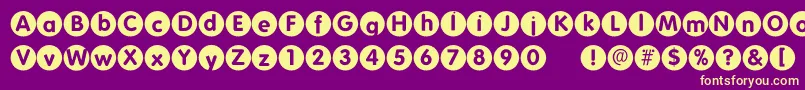 Folkscirclenegative Font – Yellow Fonts on Purple Background