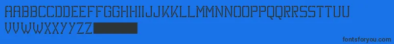 フォントKineticExtreme – 黒い文字の青い背景