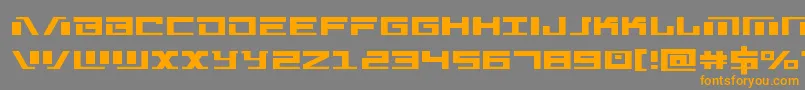 Warmachinestraight Font – Orange Fonts on Gray Background