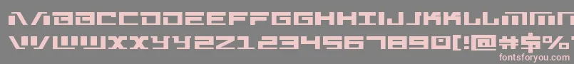 Warmachinestraight Font – Pink Fonts on Gray Background