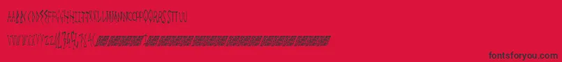 Police Megalife – polices noires sur fond rouge