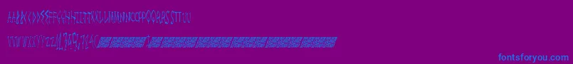 Megalife Font – Blue Fonts on Purple Background