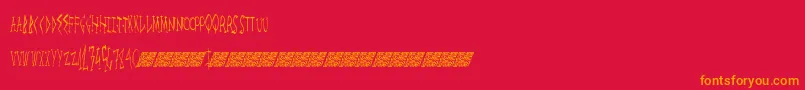 Megalife Font – Orange Fonts on Red Background
