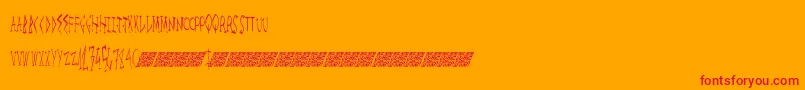 Megalife Font – Red Fonts on Orange Background