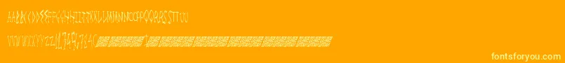 Megalife Font – Yellow Fonts on Orange Background