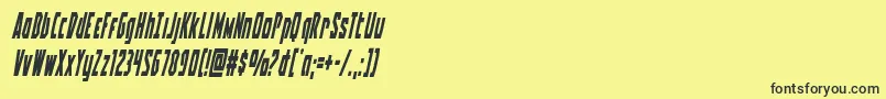 Battleworldcondital Font – Black Fonts on Yellow Background