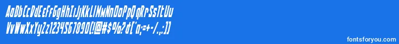 Battleworldcondital Font – White Fonts on Blue Background