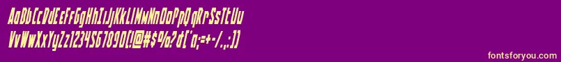 En savoir plus sur la police Battleworldcondital Police Battleworldcondital – polices jaunes sur fond violet