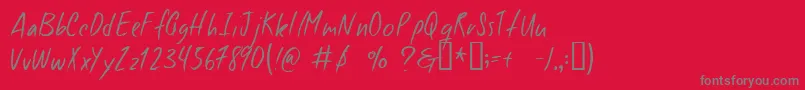 Good ffy Font – Gray Fonts on Red Background