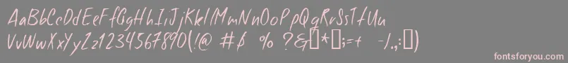 Good ffy Font – Pink Fonts on Gray Background