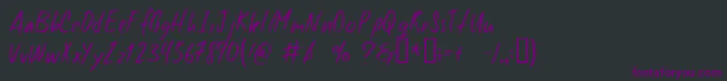 Good ffy-Schriftart – Violette Schriften auf schwarzem Hintergrund