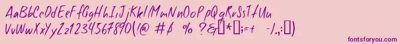 More about Good ffy Font Good ffy Font – Purple Fonts on Pink Background