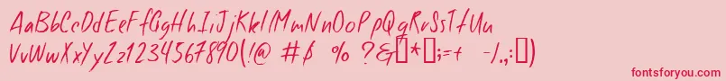 Good ffy Font – Red Fonts on Pink Background