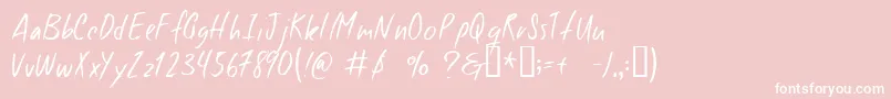 Шрифт Good ffy – белые шрифты на розовом фоне